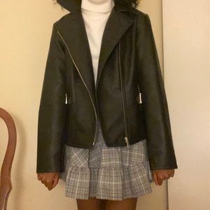 Black leather jacket